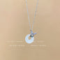 Titanium steel pearl clavicle necklace