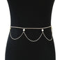 Classic Retro Simple Rhinestone Pearl Body Chain