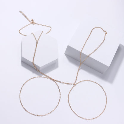 Bohemia Punk Link Chain Ring Connected Bracelets