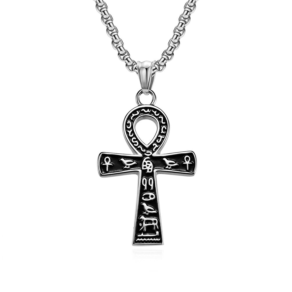 Ancient Egyptian Symbol Cross Titanium Steel Christmas Pendants
