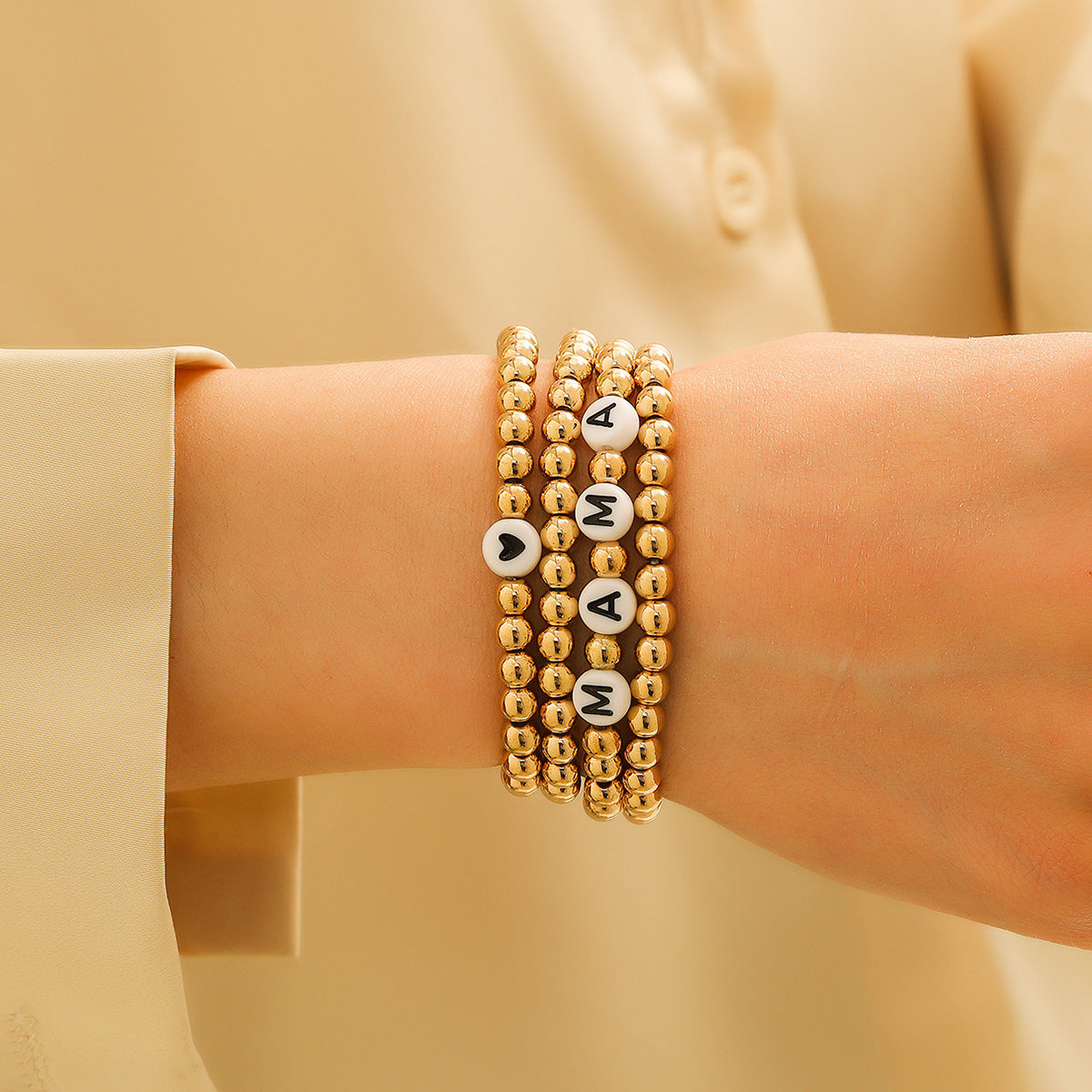CCB Beaded Elastic Bracelet
