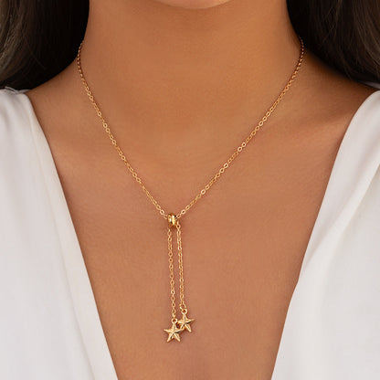 Pulling Pearl Chain Necklace for Women