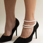 Classic Retro Multi-layer Pearl Anklet Beaded Chain Anklet Set