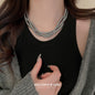 Retro Choker Multi Layer Pearl Necklace Women
