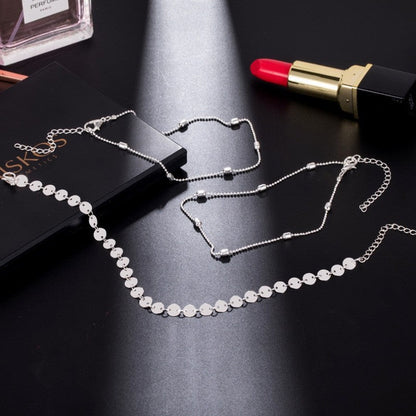 Layer Sequin Chain Anklet Bohemia Women Anklet