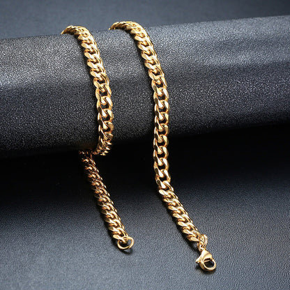 Men's Stainless Steel Epoxy Geometry Rectangle Stacked Necklaces