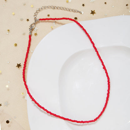 Women's Small Beads Beaded Girly Style Rainbow Necklaces