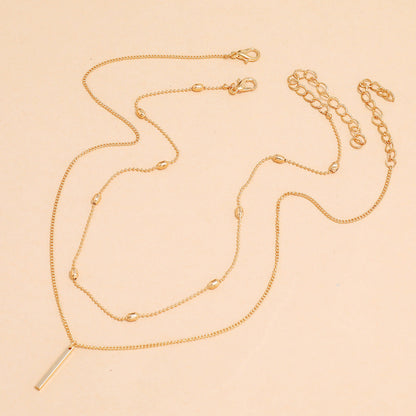 Multi Layered Related Clavicle Chain Necklace