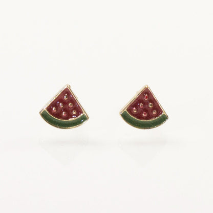 Watermelon Enamel Earrings for Women