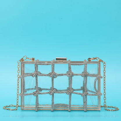 Ladies Dinner Bag Shiny Acrylic Transparent