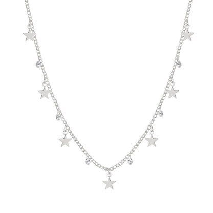 Multi Star Stone Charms Jewelry Necklace