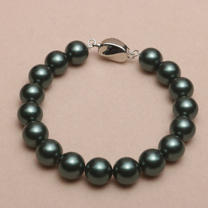 Elastic Beaded Shell Pearl Bracelet