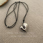 Cool Long Heart Pull Black Rope Necklaces