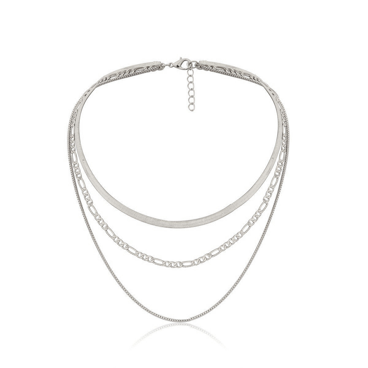 Vintage Layer Necklaces for Women Gold Set Cuban Link Snake Chain