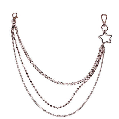 Geometric Multi-layer Waist Chain Hollow Cross Pants Chain