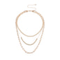 Paperclip Chain Triple Layer Necklace
