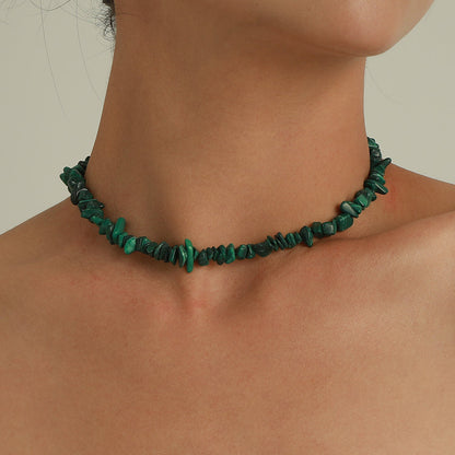 Irregular Natural Crushed Stone Necklace for Women