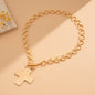Ornament Fashion Punk Cross Buckle Design Necklaces