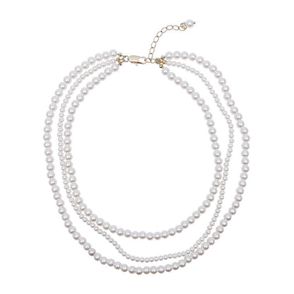 Multi-layer Artificial Pearl Beaded Necklace