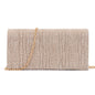 Solid color sequined cosmetics, portable storage clutch