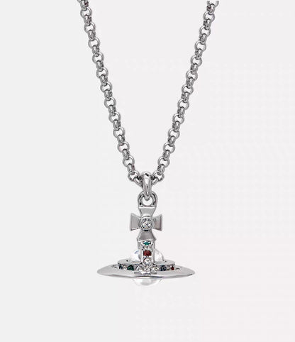 Women's Sterling Sier Classic Saturn Pearl Pin Necklaces