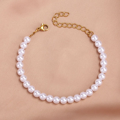 Beauty Pearl Beads Chain bracelet