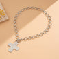 Ornament Fashion Punk Cross Buckle Design Necklaces