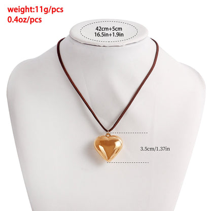 Lace up Womens Heart Necklace