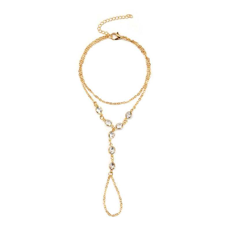 Bezel Zircon Slave Bracelet Hand Chain