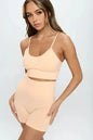 2-Piece Seamless Sleeveless Crop Top & Biker Shorts Set – High-Stretch