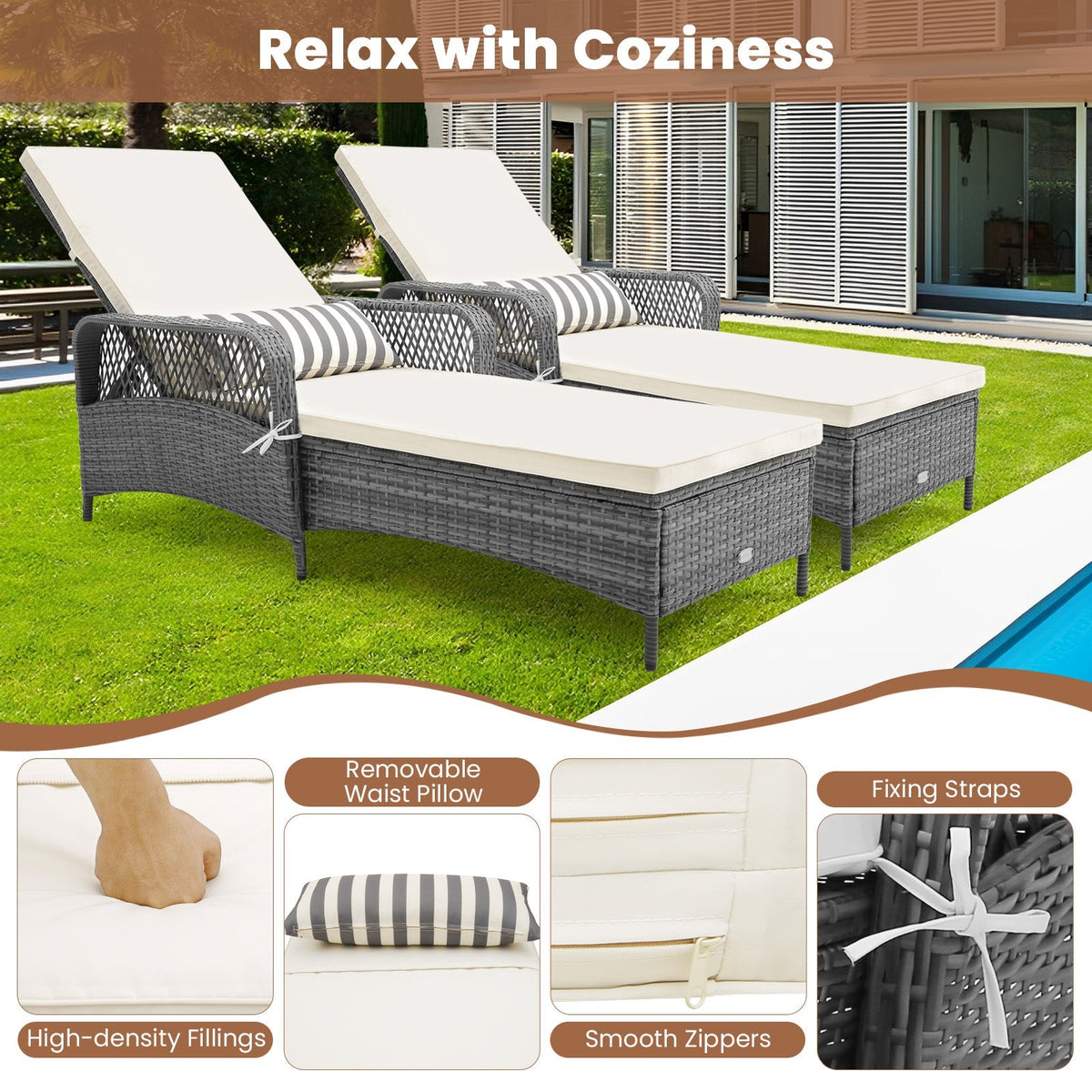 Outdoor Chaise Lounge Chair