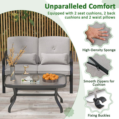 Outdoor Loveseat Chair Set with