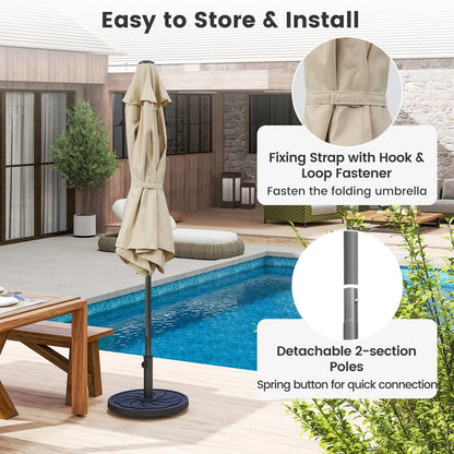 7.5 feet Outdoor Patio Heavy Duty Market Umbrella with Push Button Tilt