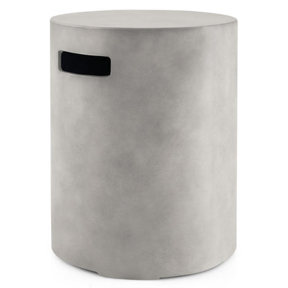 Outdoor Weather Resistant Tank Hideaway Table Fits Standard 20 LBS Propane Gas Tank for Fire Pits