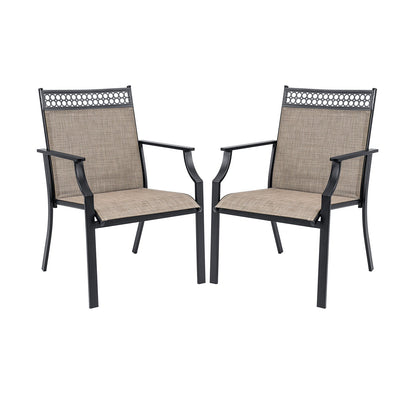 Patio Chairs Set of 2 with All Weather Breathable Fabric
