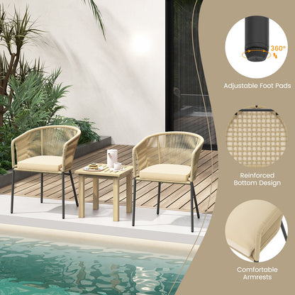 Patio Chairs Set of 4 with