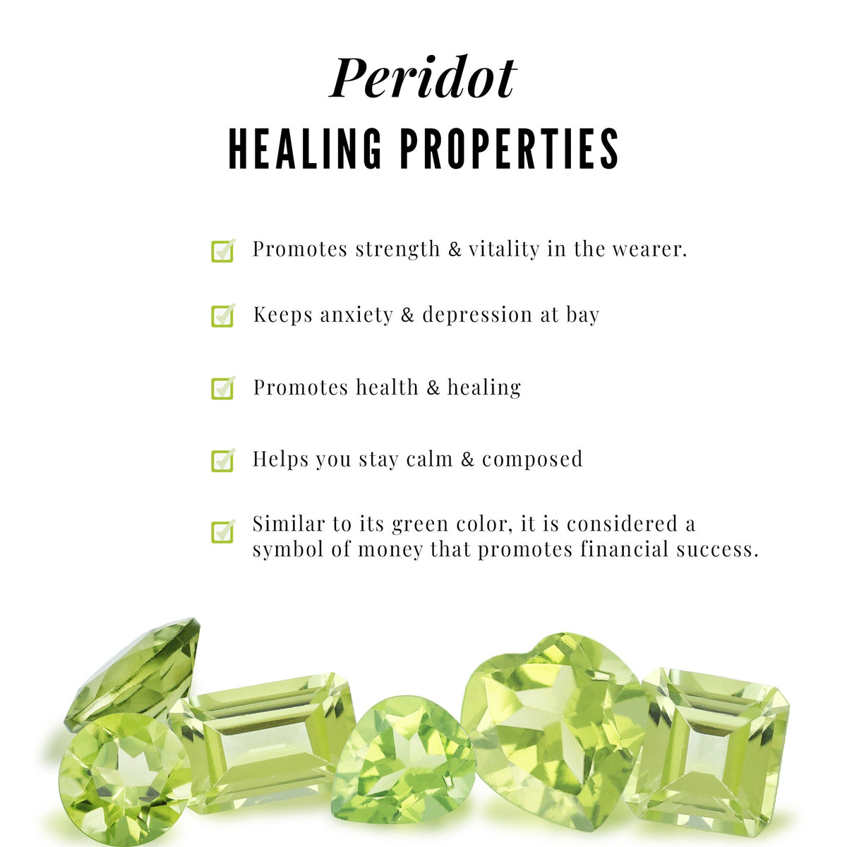 Natural 1 Carat Peridot Oval Engagement Ring with Diamond Trio