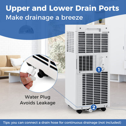 8000 BTU Portable Air Conditioner 3 in 1 AC Unit with Fan and Dehumidifier