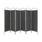 6 Feet 6-Panels Freestanding Folding Privacy Screen-White