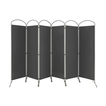 6 Feet 6-Panels Freestanding Folding Privacy Screen-White