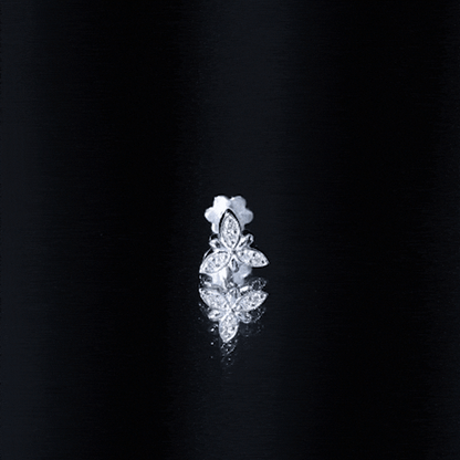 Simple Diamond Flower Nose Stud for Women
