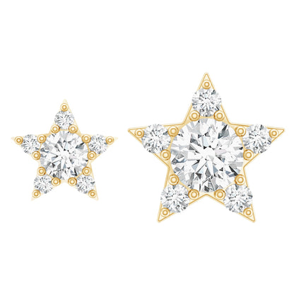 Moissanite Star Earring for Helix Piercing