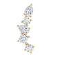 Unique Diamond Crawler Earring for Helix Piercing