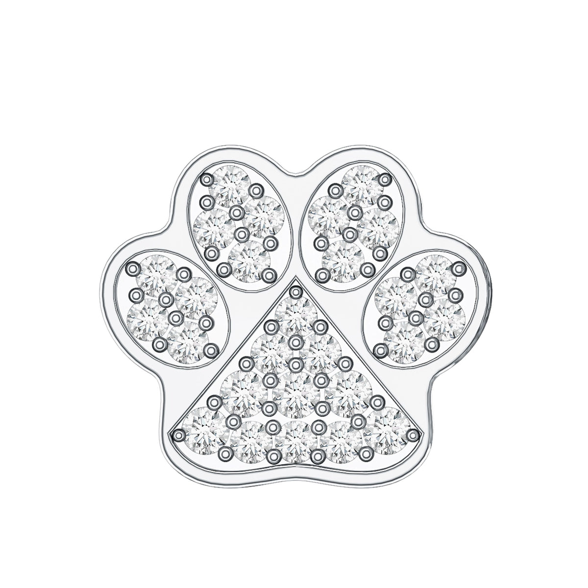 Certified Diamond Paw Cartilage Earring