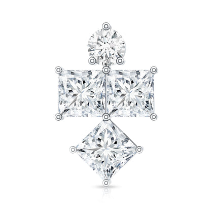 Princess Cut Diamond Helix Piercing Earring for Women