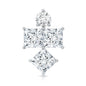 Princess Cut Diamond Helix Piercing Earring for Women
