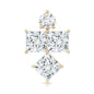 Princess Cut Diamond Helix Piercing Earring for Women