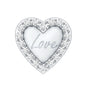 Cute Diamond Love Heart Earring for Helix Piercing