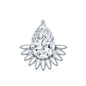 Pear Shape Diamond Solitaire Helix Earring