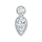 Minimal Pear Diamond Tragus Earring in Bezel Setting